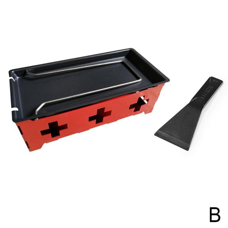 Melk Kaas Draagbare Non-stick Metalen Kaas Raclette Oven Grill Plaat Rotaster Bakplaat Kachel Set Keuken Bakken Tool