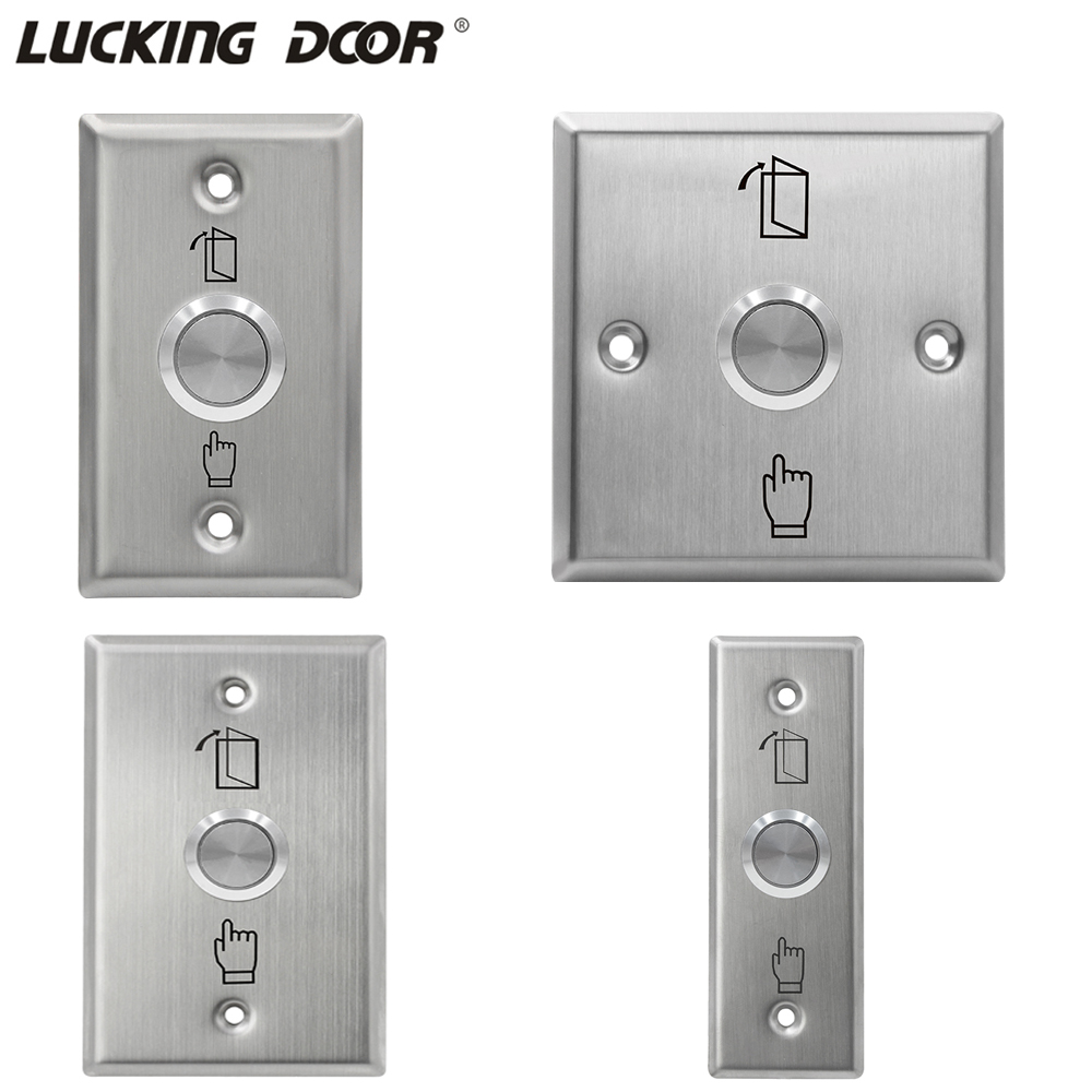 Stainless Steel Exit Button Push Switch IP67 Waterproof Exit Door Sensor Opener Release for Home Access Control Lock System