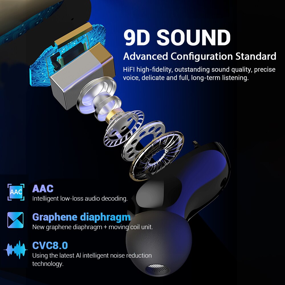 Awei E8 5.0 Tws Vinger Touch Bluetooth Oortelefoon 3D Stereo Draadloze Blurtooth Hoofdtelefoon Noise Cancelling Bluetooth Headset