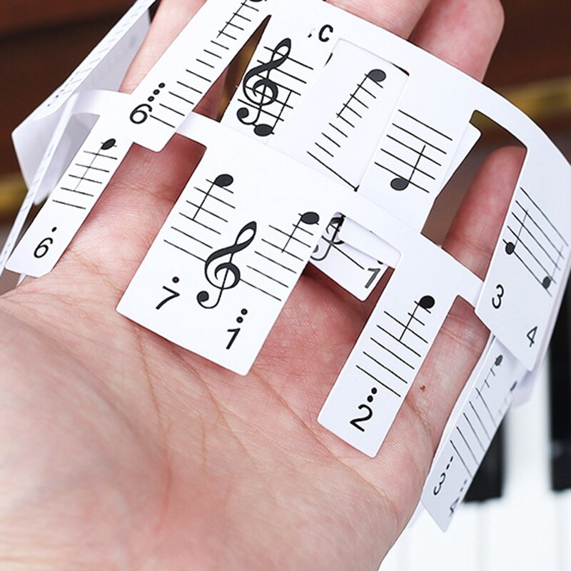 Piano Toetsenbord Stickers 88 Toetsen Elektronische Toetsenbord Stickers Voor Muziek Decal Label Note Leren Beginners Kids