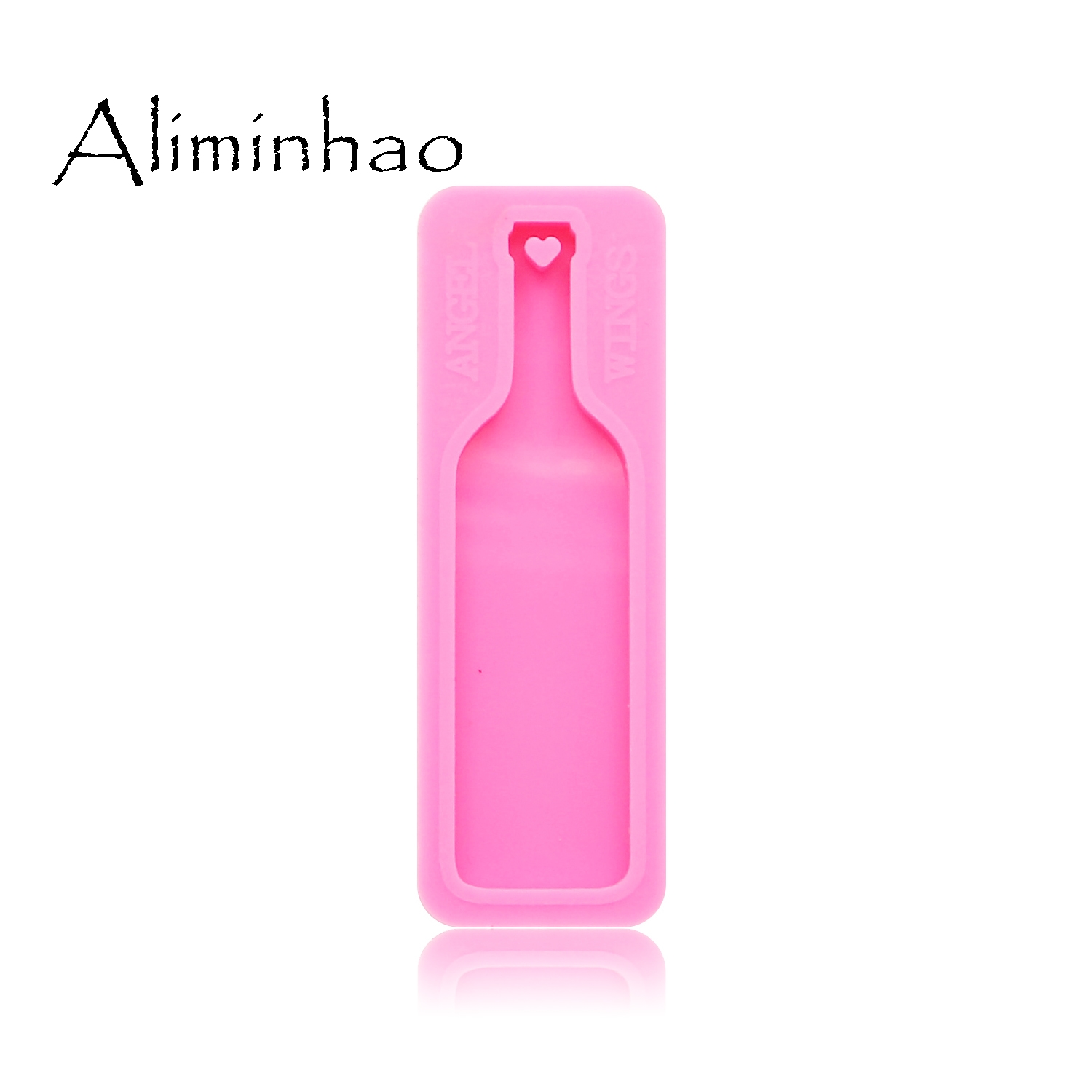 DY0190-Molde de vaso brillante, moldes de silicona epoxi DIY, moldes de Resina de silicona para manualidades, molde para llaveros con forma de botella de vino