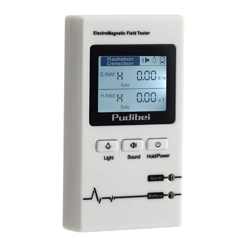 USB Charging Handheld Mini Digital LCD Display Electric Field and Magnetic Field Radiation EMF Electromagnetic Radiation Tester