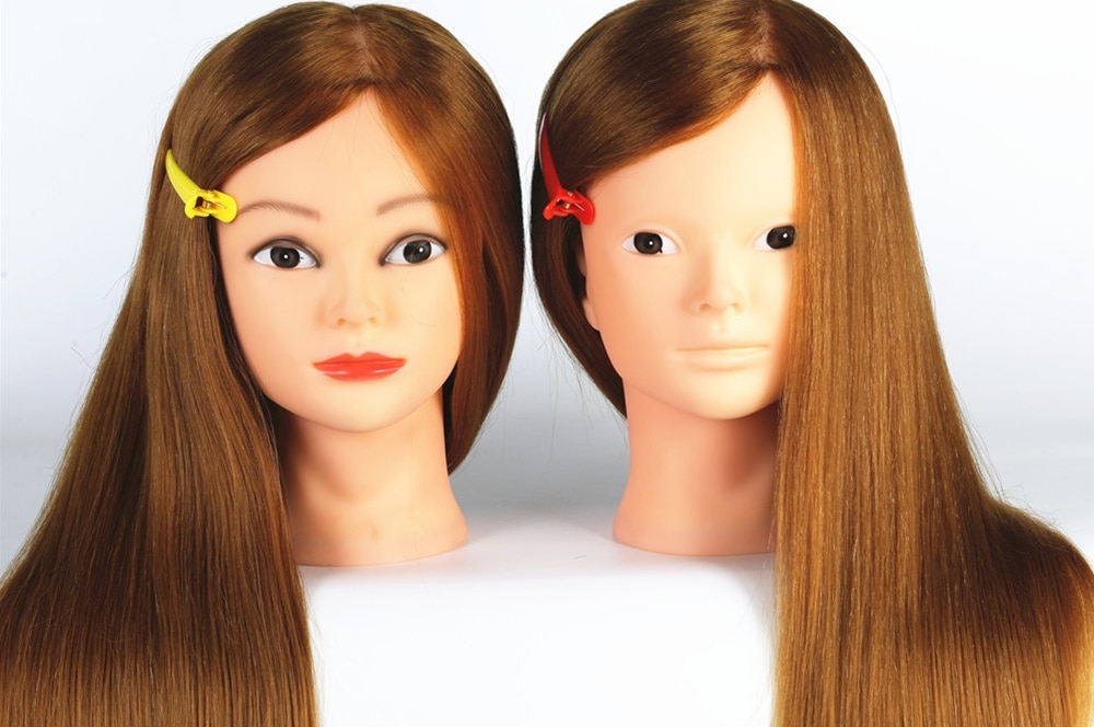 Cammitever sminke praksis mannequin blondt hår mannequin hoder blond hode frisør modell frisyre trening hode vise
