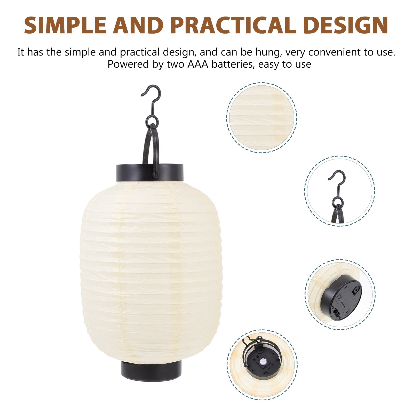 1Pc Can DIY Painting Paper Lantern for Home Decor Simple Paper Lantern Light