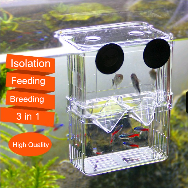 L M S Maten 3 In 1 Visteelt Dozen Uitkomen Incubator Isolatie Acryl Aquarium Tanks Duurzaam Betta Vis Tank AT001