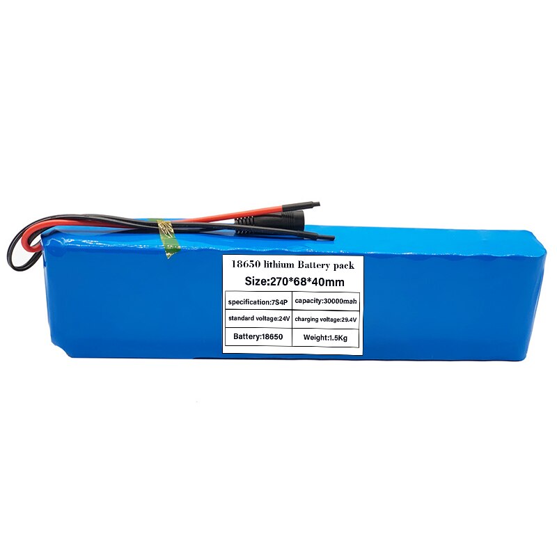 2022 7s4p 30000 Mah Elektrische Fiets Motor Ebike Scooter Lithium-Ion Accu 29.4V 18650 Oplaadbare Batterij + lader