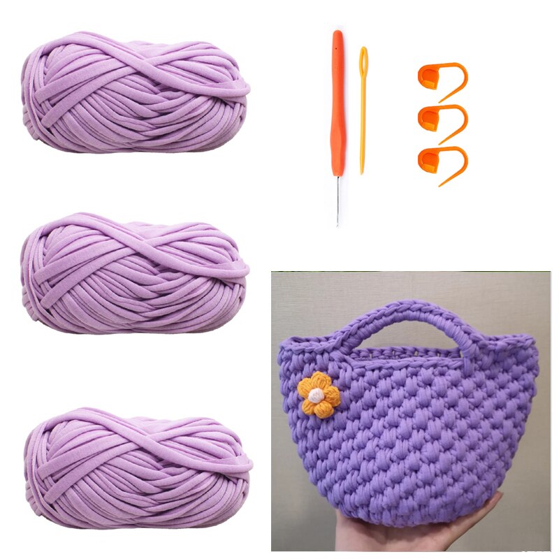 TPRPYN – Mini sac à main ananas, kit de crochet avec fil, kits de pochette de plage, panier tricoté fait main pour débutant avec vidéo: 38-3