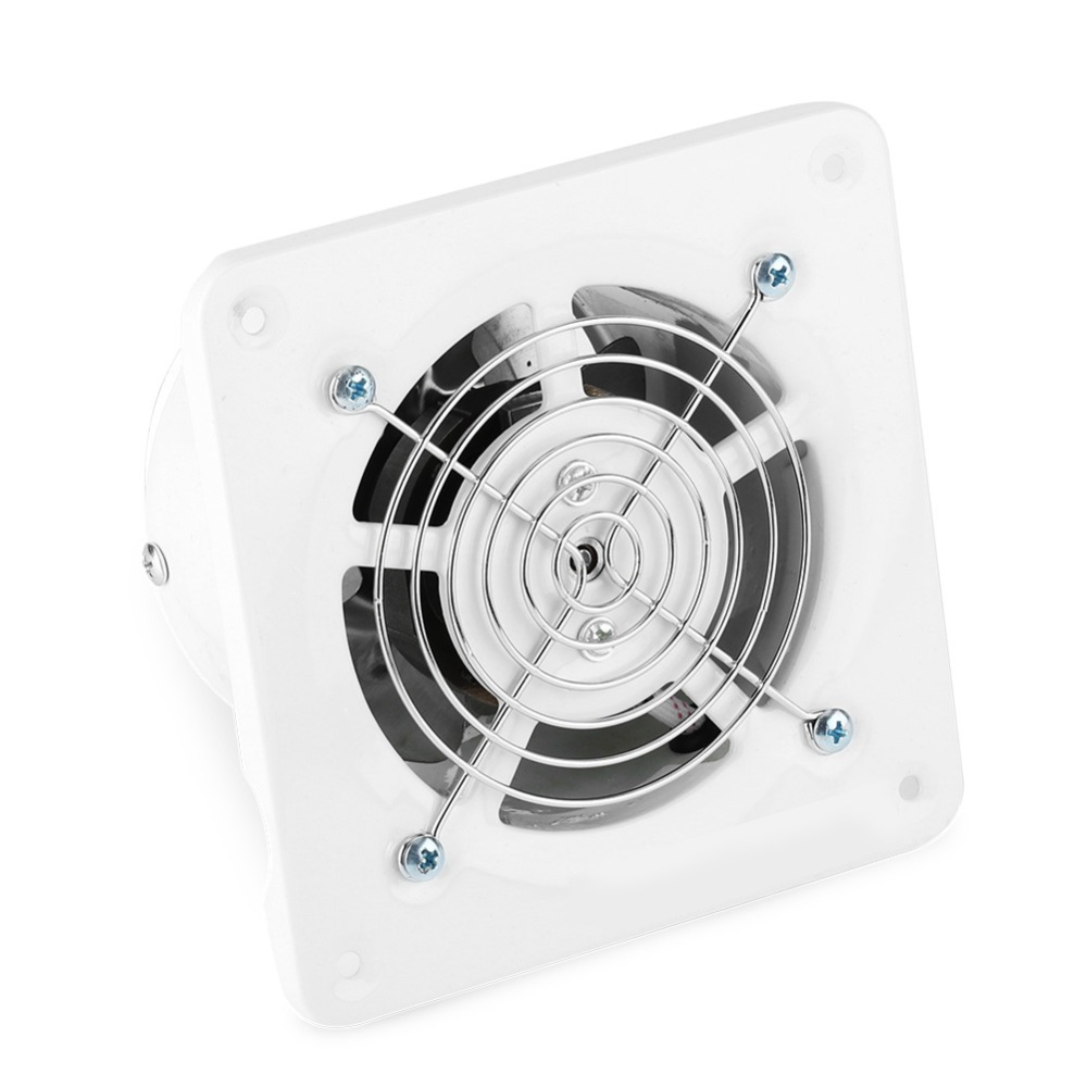 4 inch 25W 220V Wall Mounted Exhaust Fan Low Noise Home Bathroom Kitchen Garage Air Vent Ventilation