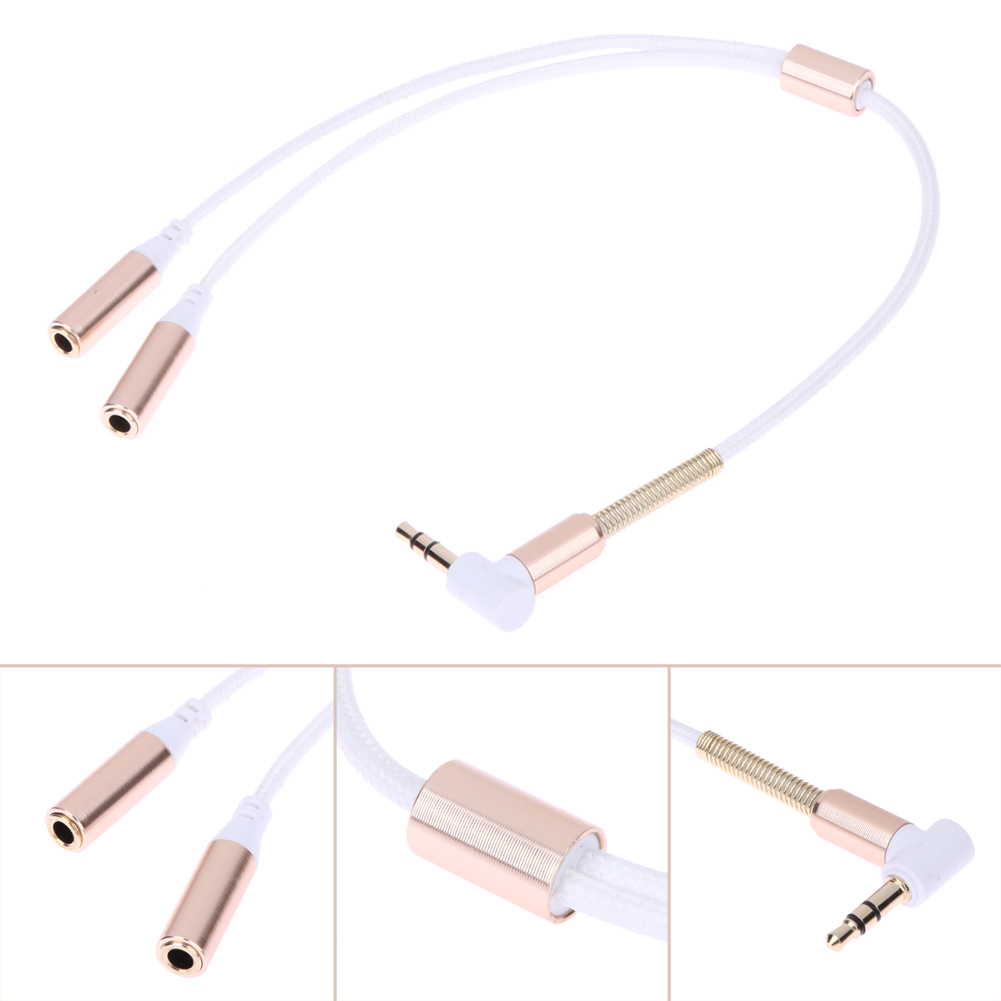 3.5Mm Male Naar 2 Vrouwelijke Jack Plug Y Splitter Audio Stereo Extension Oortelefoon Hoofdtelefoon Kabel Connectors Splitting Adapter Kabel