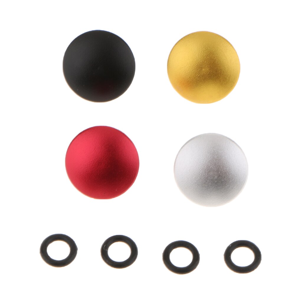 4 Pieces Universal Camera Convex Shutter Release Button Fit for Standard Threads - Red & Black & Silver & Gold