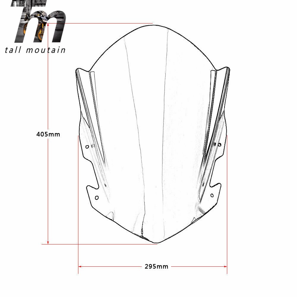 RC125 RC200 RC390 Motorcycle Double Bubble Windscreen Windshield For KTM RC 390 200 125 Smoke