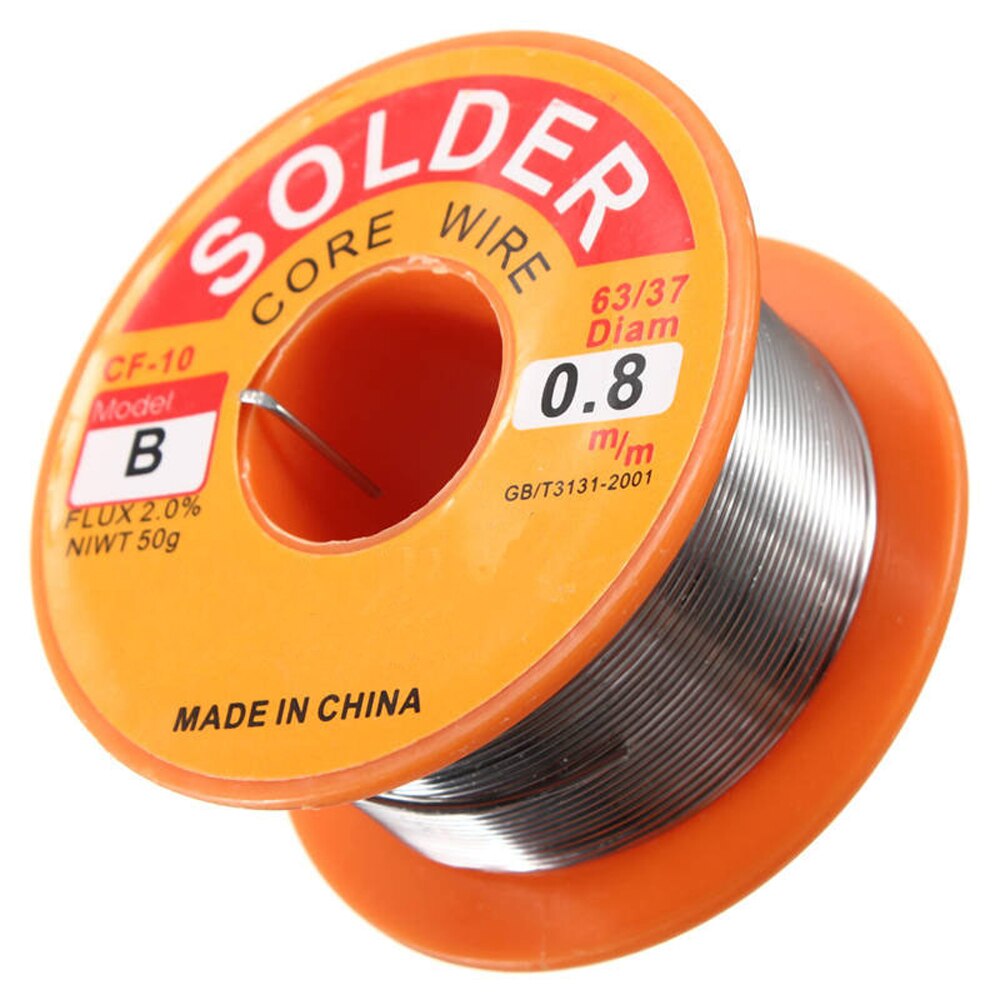 Soldeerdraad 0.6/0.8/1.0mm 63/37 vloeimiddel 2.0% 45ft tin lood tin draad gesmolten hars kern soldeer soldeerdraad rol soldeergereedschap