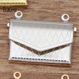 BoYuTe (10 Pieces/Lot) 15*20MM Metal Brass Envelope Photo Locket Diy Floating Locket Charms for Jewelry Making: 2-Silver Plated