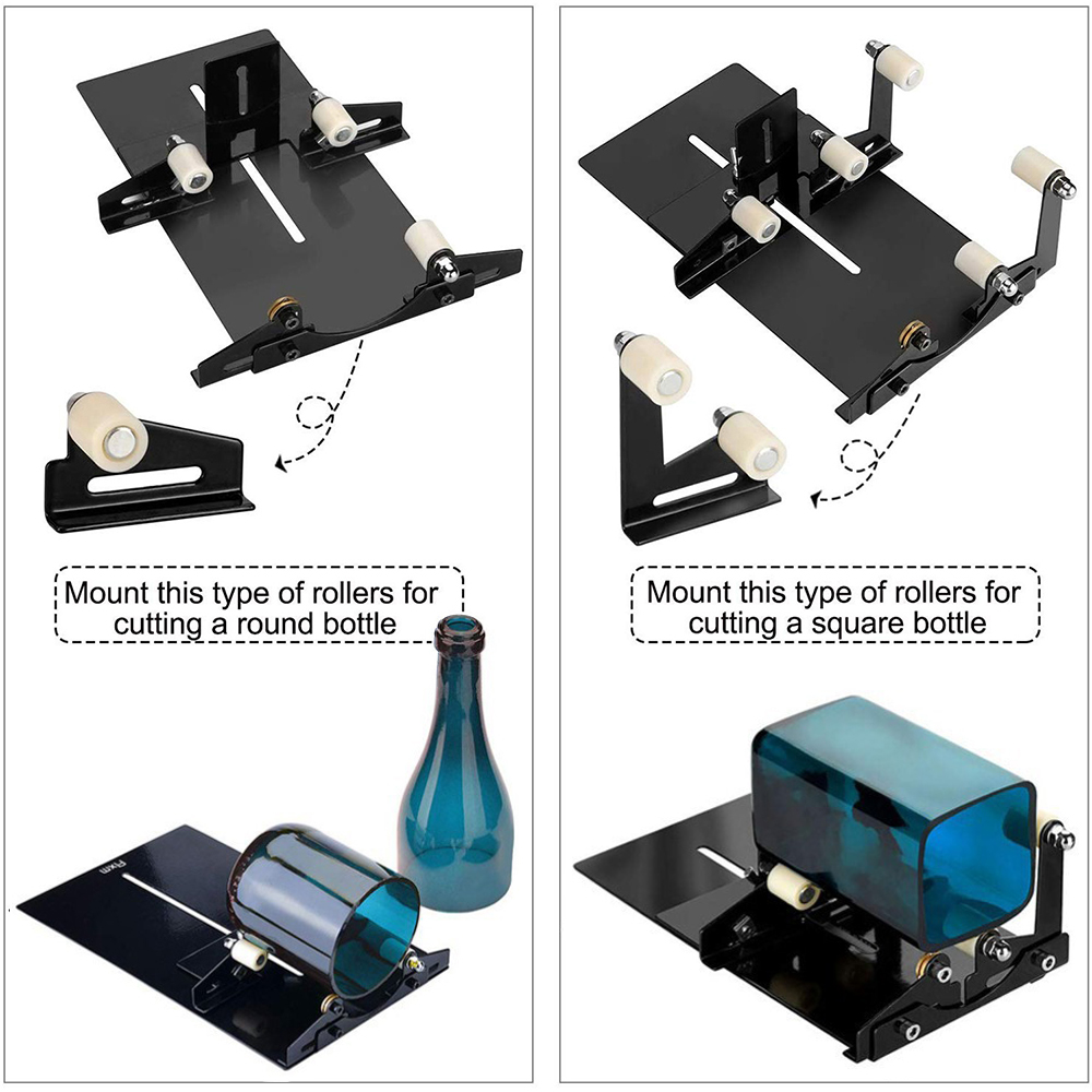 Glass Bottle Cutter Tool DIY Square Round Wine Beer Glass Sculpture Cutter Machine Beer Glass Cutting Bottle Holder