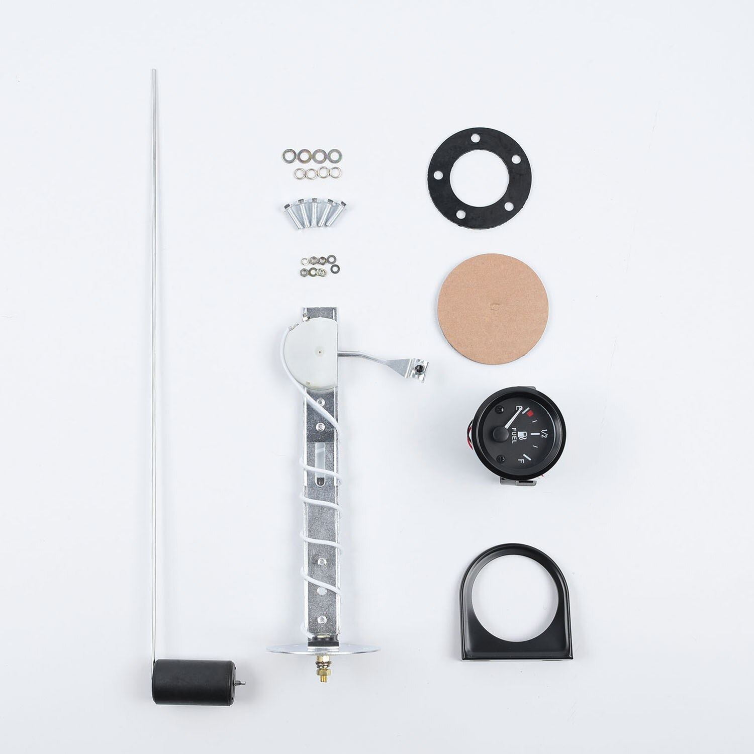 2 " båd brændstofmåler måler sensor rustfrit stål sort sender bil lastbil sæt 52mm universelle gør-det-selv