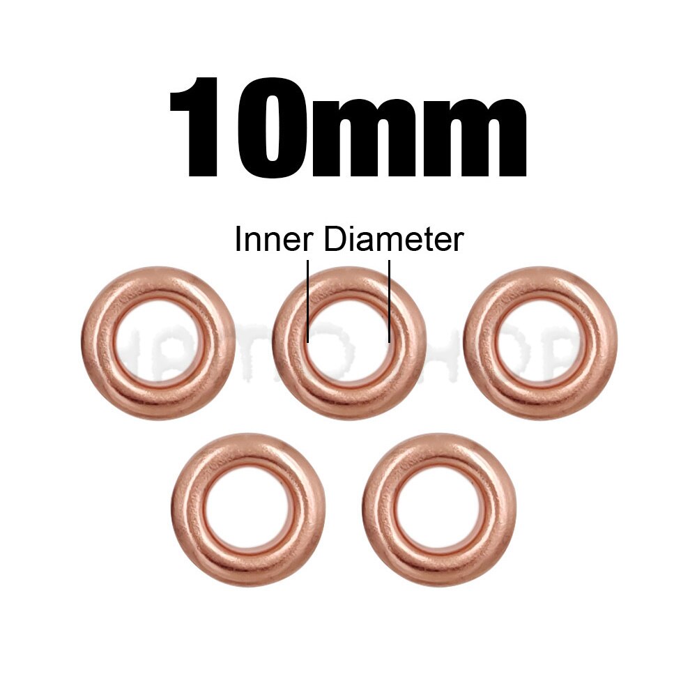 100 Uds. Ojales de Metal con agujeros de Color oro rosa con arandela para accesorios de artesanía de cuero Diy zapatos cinturón gorra bolsa etiquetas ropa: Dorado