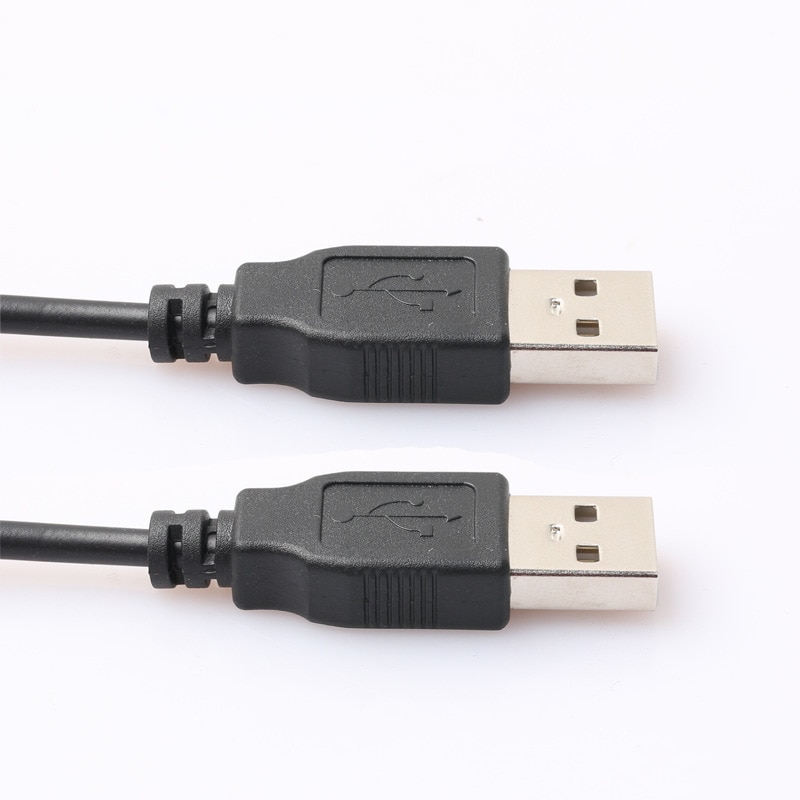 Double USB computer extension cable 0.5M 1.2M USB 2.0 Type A Male to A Male Cable Hi-Speed 480 Mbps Black