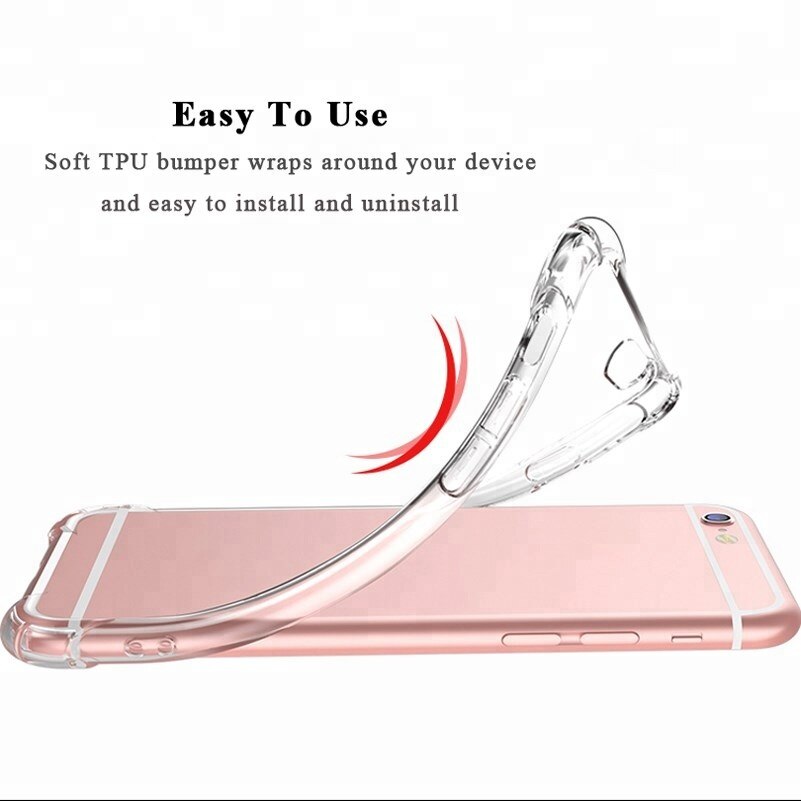 Transparent Clear Soft TPU Shockproof Mobile Phone Cover For iPhone X Case