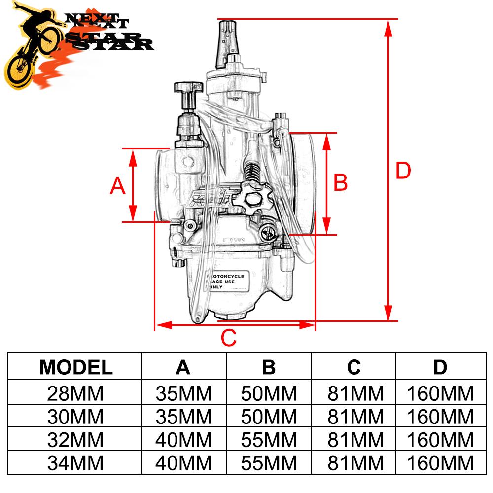 Universal- Für KOSO PWK 28 30 32 34 2T 4T Für Keihin Mikuni Vergaser Carburador Mit Energie Jet für Yamaha Suzuki Honda 75-250cc