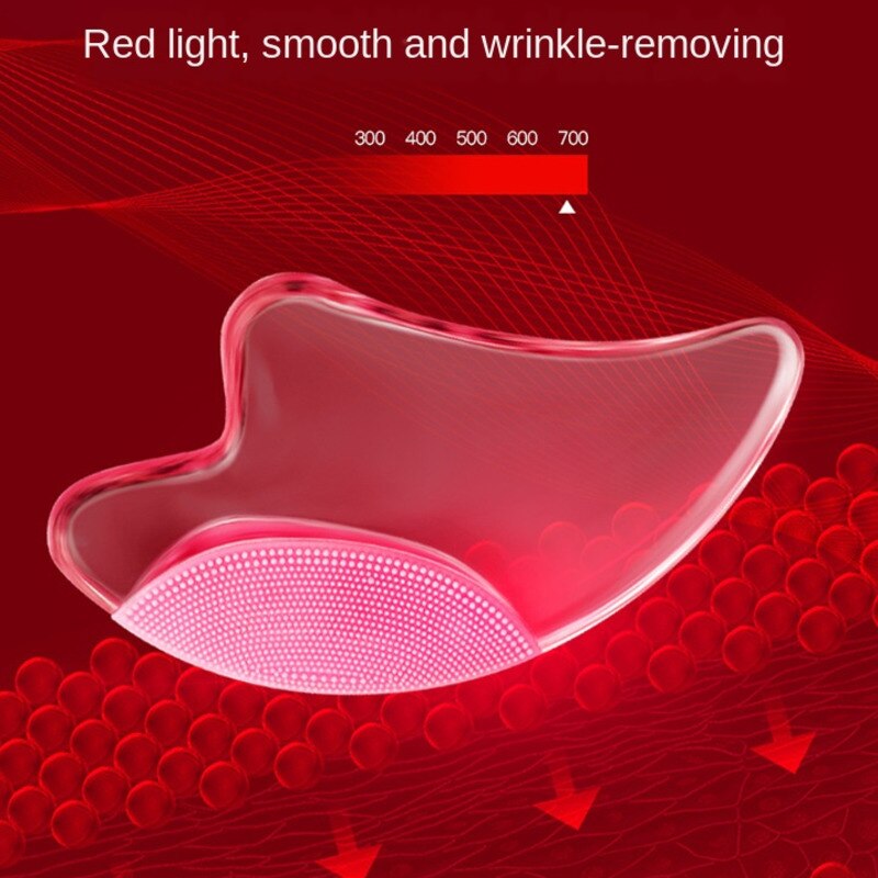 Crystal Plate Gua Sha Scraper Gouache Scraper Massage Tool Facial Scraping Face Washing Brush Beauty Tool Shaving Artifact: glow pink