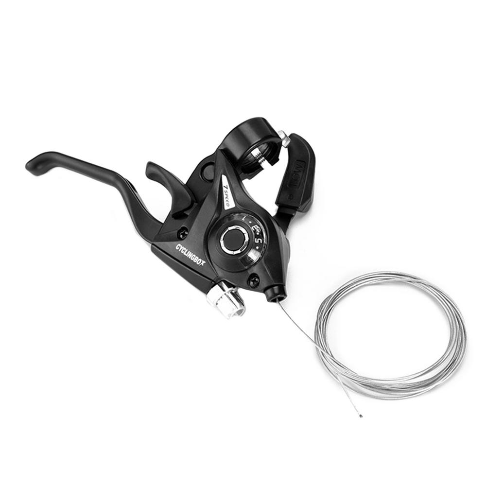 Manette De Vitesse Vélo 7 Vitesses - Poignée Shiftier Avec Câble (noir, Plastique) Neuf