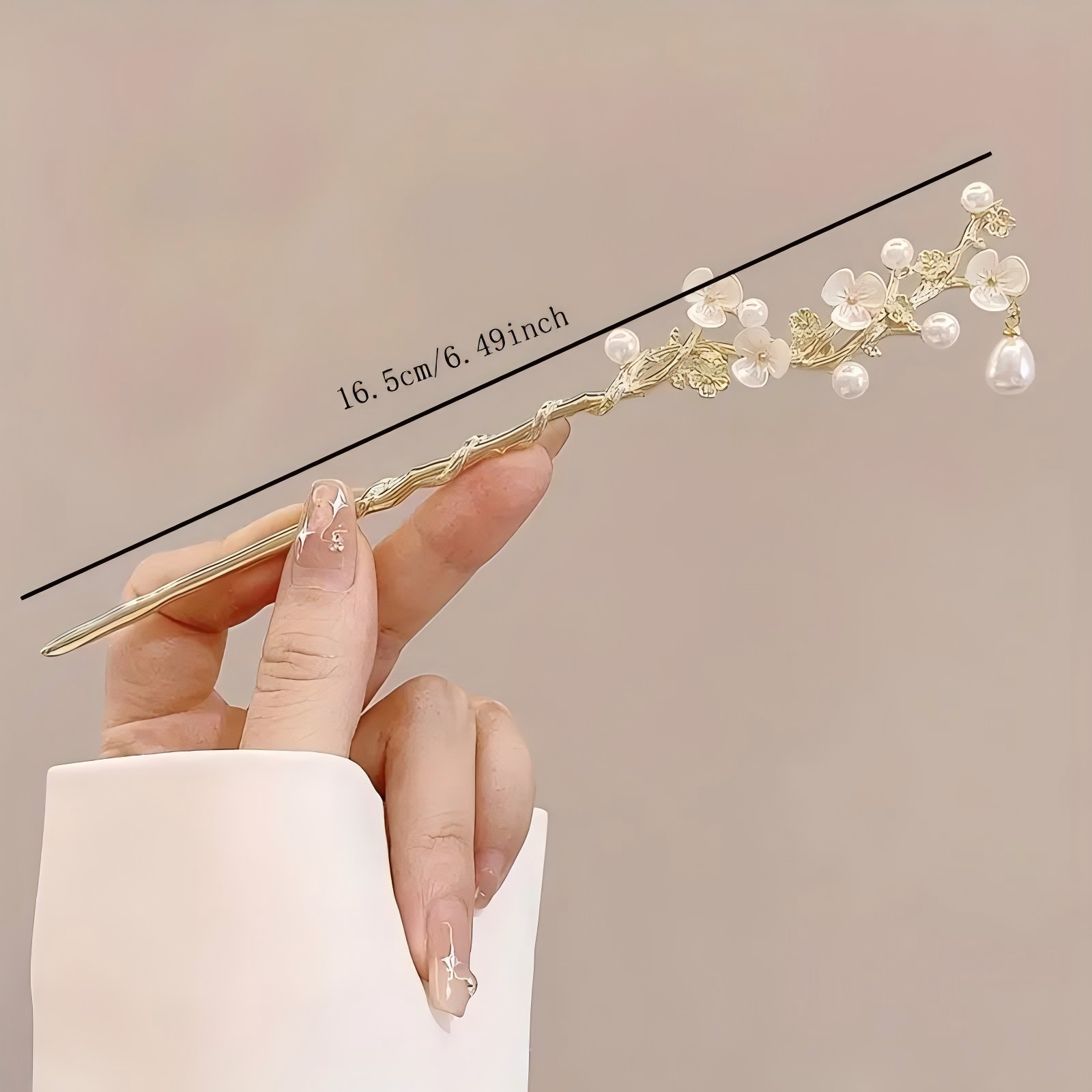 Pinza para el pelo de estilo chino , palo para el pelo con borla, Floral tradicional, accesorio de peinado, joyería para mujer, horquilla