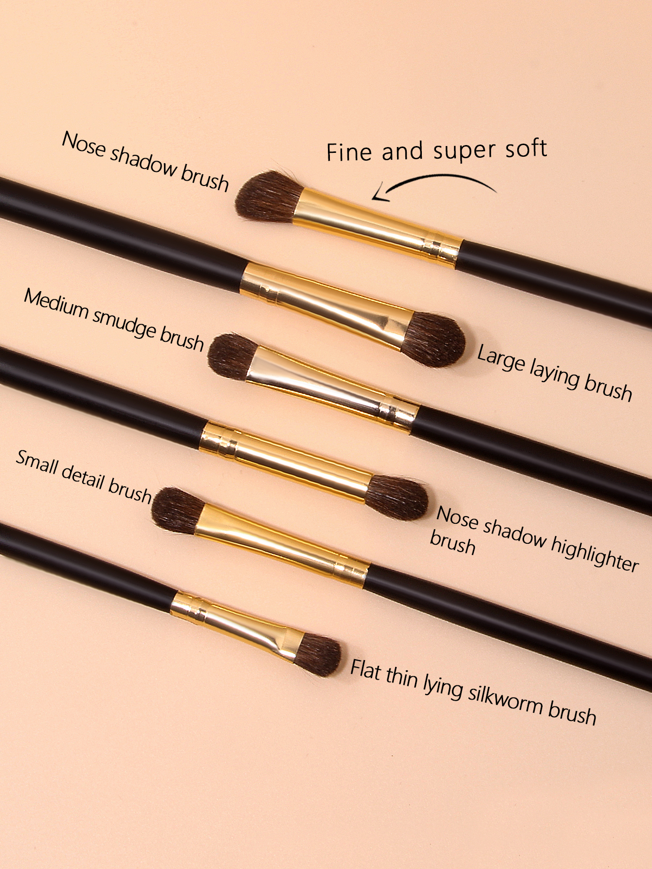 Natural Horse Hair Makeup Brushes Set Makeup Artist Cosmetic Tool Kit