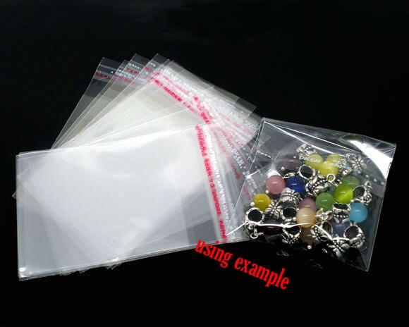75 Clear Zelfklevend Seal Plastic Zakken 9X6Cm