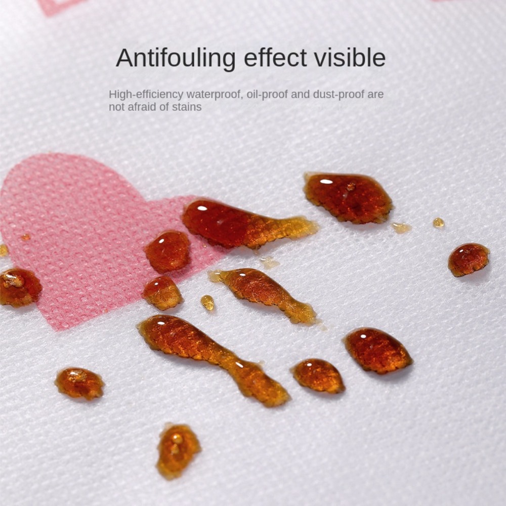 10 Pz/borsa Portatile Cuore Stampato Grembiuli Usa E Getta non Tessuto anti-incrostazione Bavaglino Grembiuli Da Cucina A Prova di Olio Ristorante Forniture per La Casa