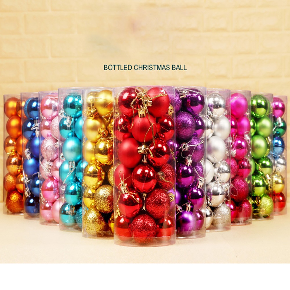 30mm Christmas Xmas Tree Ball Bauble Hanging Home Party Ornament Decor Accessories For Home Christmas Decoration Ornament