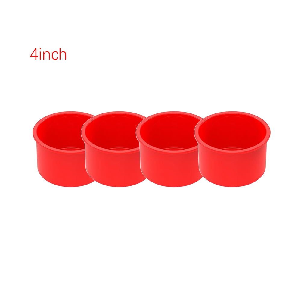 1/2/4/6pcs Round 4 inch Non-stick Silicone Baking Pans Muffins Cake Mold & Cupcake Molds Perfect For Brithday Christmas Party