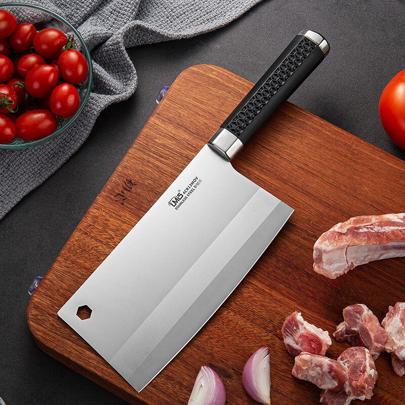 Stainless Steel Bone Chopping Knife Ergonomic Handle Kitchen Knife Sharp Slicing Chef Knife Ribs Poultry Meat Cleaver: Chop Cutter