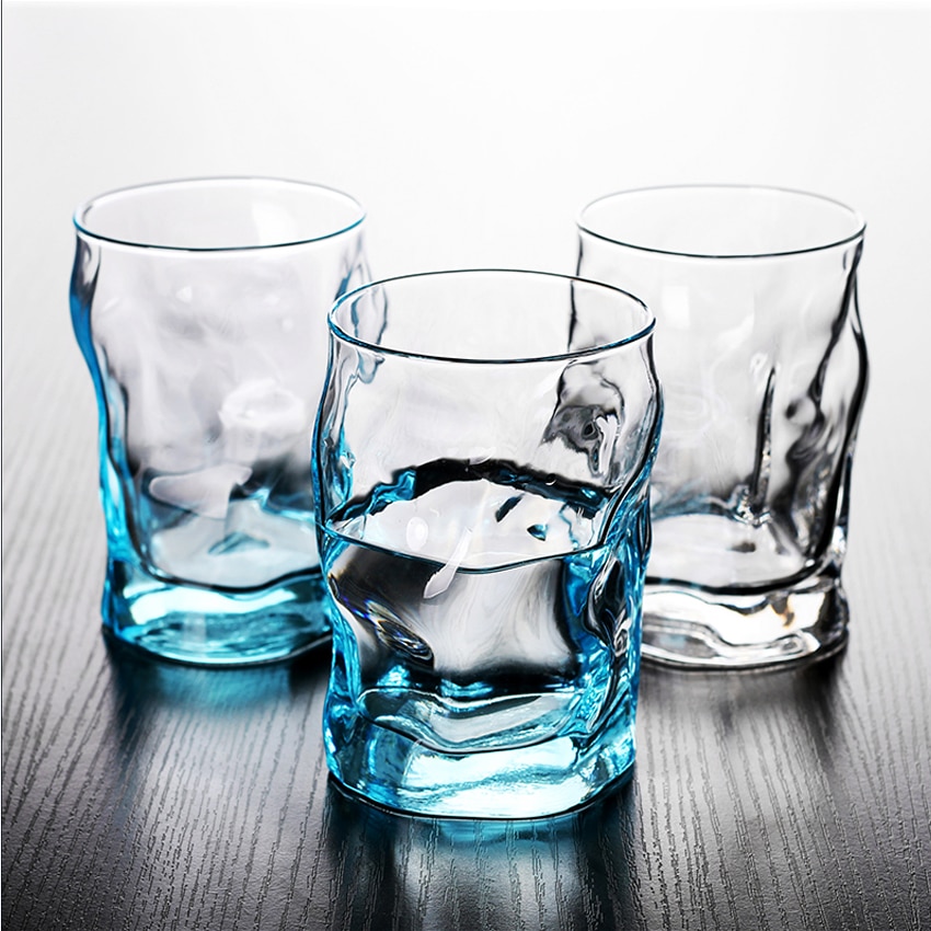 2pcs/300ML glass Cups Cold and transparent Water Cups couples Drinking utensils Wine Cup Bar Hotel Party Drinking ware