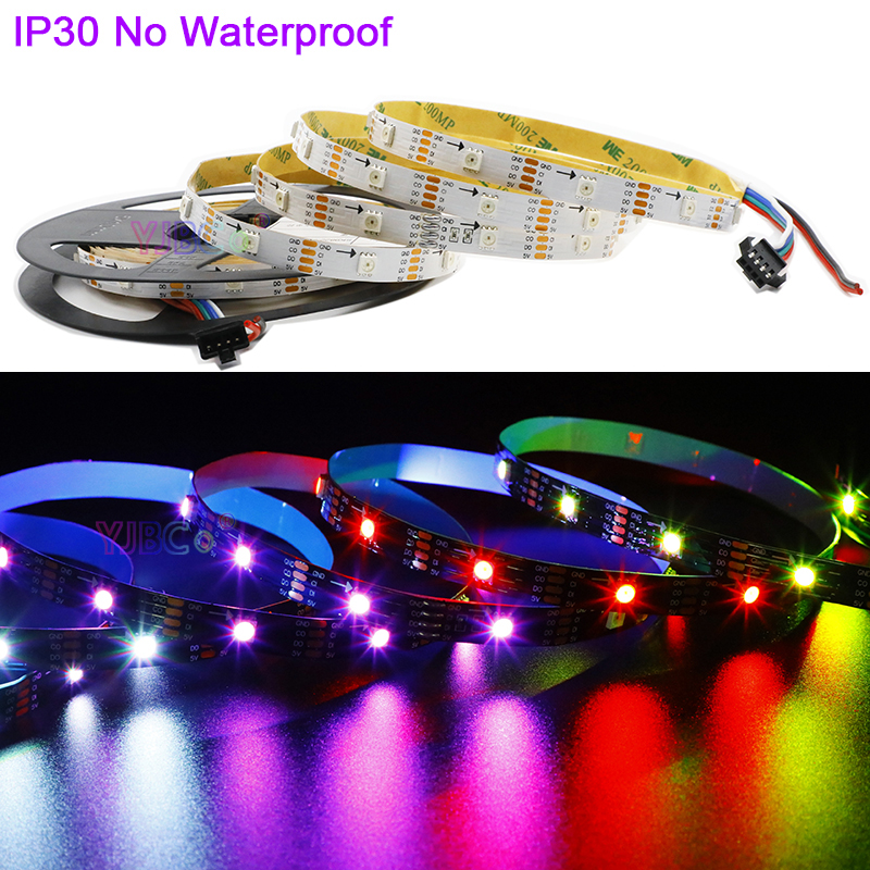 1~5m 5V Addressable SK9822 LED Strip Light DATA and CLOCK seperately 30/60/144 leds/m SMD 5050 RGB pixel Smart Lamp Tape APA102