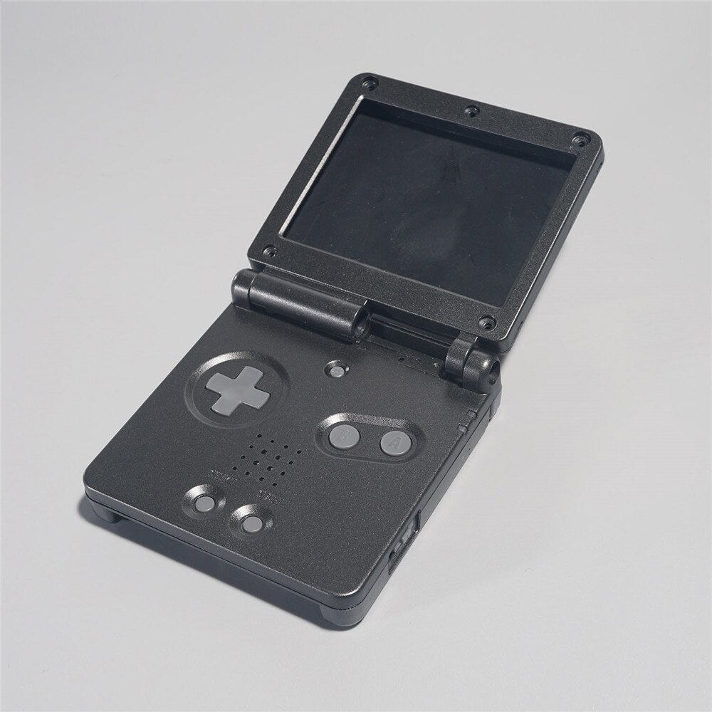 Reemplazo de PRE-CUTTING vivienda para GAMEBOY ADVANCE SP IPS LCD para GBASP IPS SHELL: PEARL BLACK