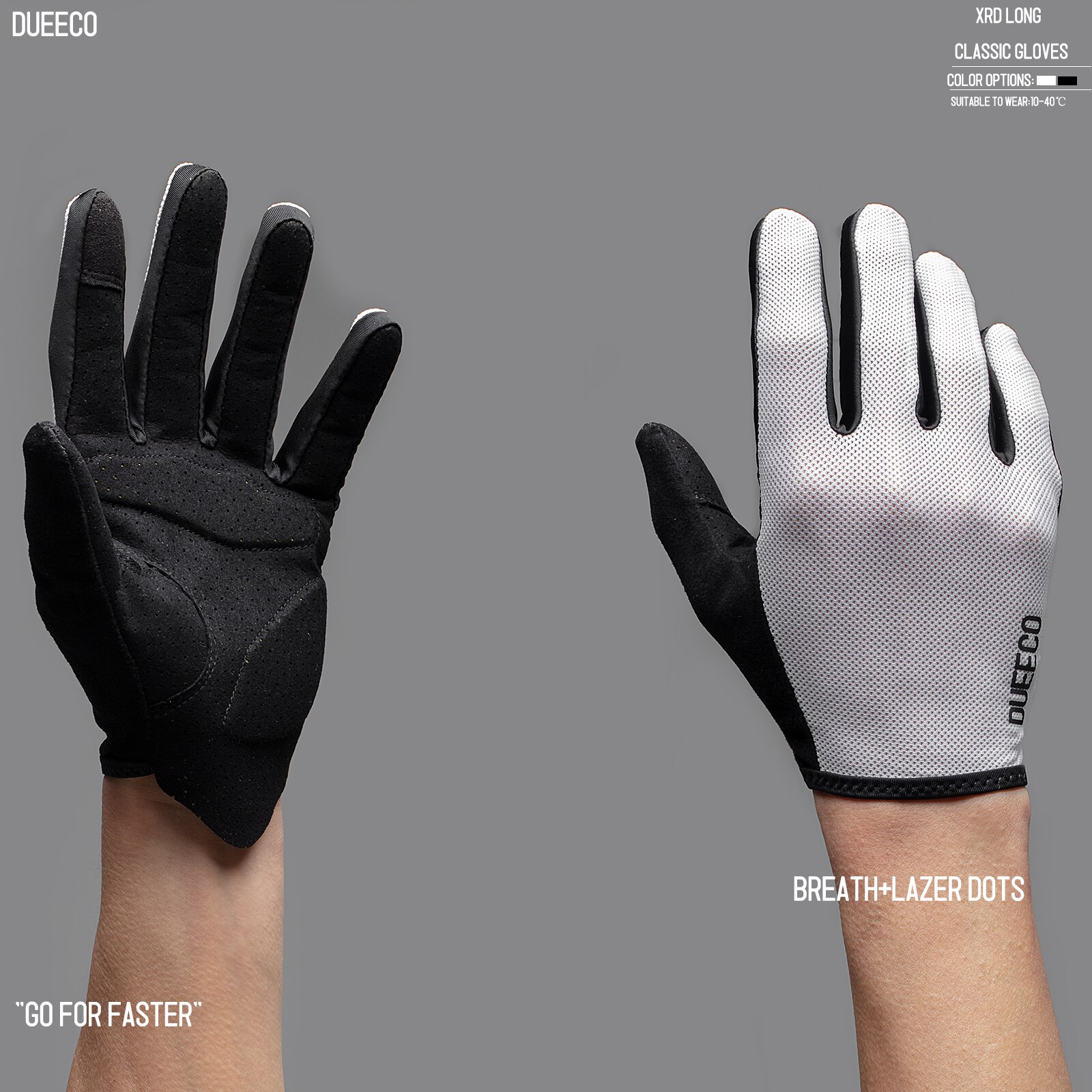 Luvas de ciclismo dueeco, luvas de bicicleta, luvas de bicicleta-dedo completo mtb mx luvas xrd almofada de absorção de choque design de tela de toque antiderrapante