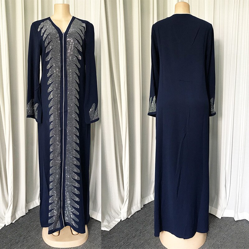 Caftan musulman Abaya Robe Kimono femmes Dubai pierres turques vêtements islamiques Arabe Femme Robe africaine Boubou robes de soirée