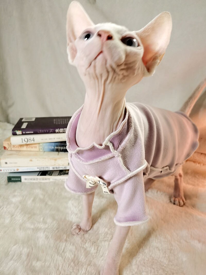 Spring Autumn Wearing Cat Apparel kitten Jumper Hairless Cat Outfits Cat Coat Kitty Cute Cat Clothing Sphynx cat Clothes