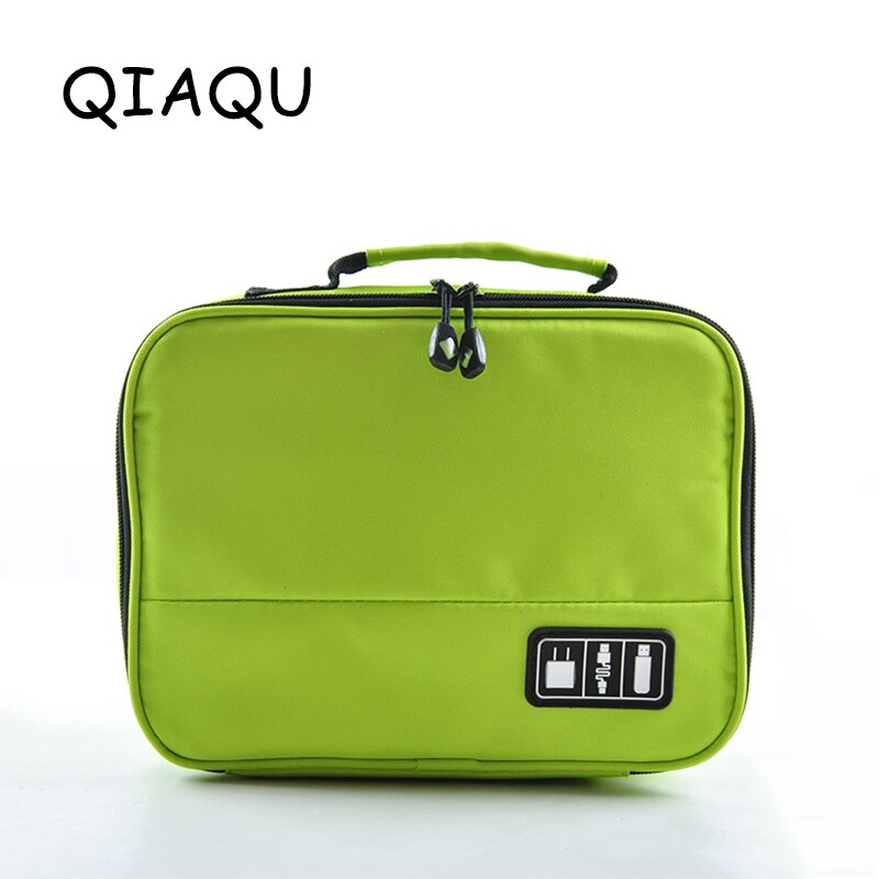 Qiaqu Elektronische Accessoires Nylon Heren Reistas Organisator Voor Datum Lijn Sd-kaart Usb Kabel Digitale Apparaat Zak