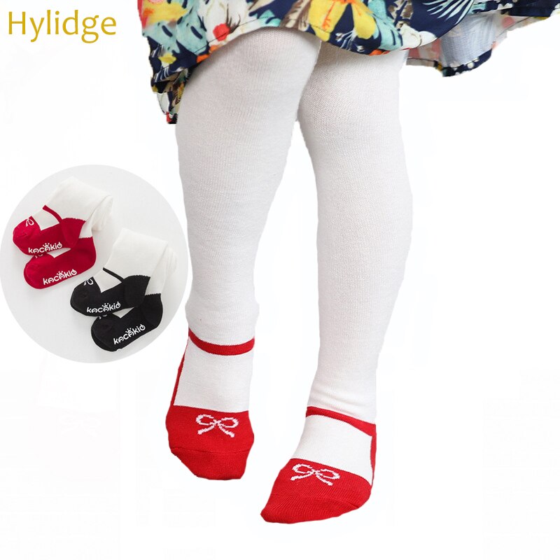Hylidge baby flicka leggings byxor barn strumpbyxor halkskydd leggings barn flicka strumpor skor mönster dans strumpbyxor