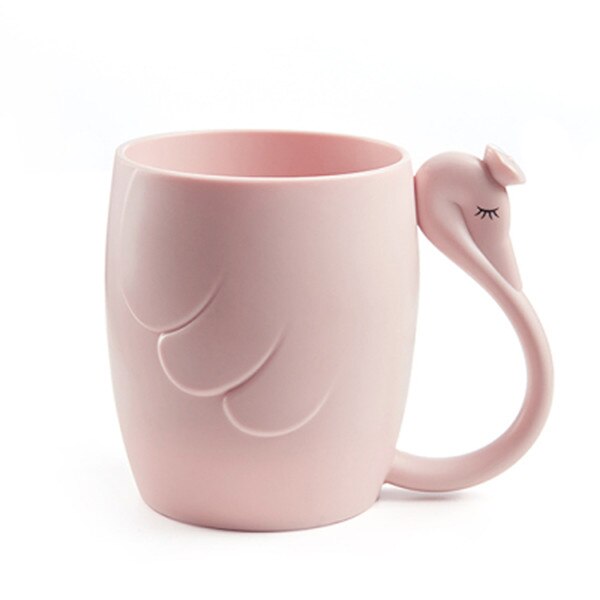 Oyourlife Leuke Cartoon Zwaan Tandenborstel Cup Milieuvriendelijke Tandenborstel Cup Kids Koppels Tandenborstel Mok Badkamer Accessoires: Roze