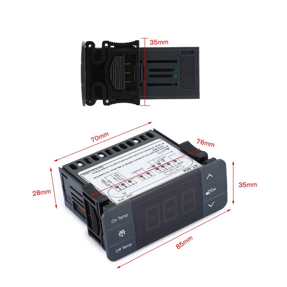 KT-304 Digitale Temperatuurregelaar Thermoregulator Thermostaat Thermokoppel Sensor Met Koeling Ontdooien Ventilator Functie