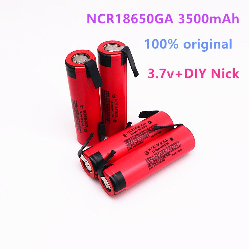 10pcs 100% Original NCR 18650GA 30A discharge 3.7V 3500mAh 18650 rechargeable battery toy flashlight lithium battery+ DIY Nickel