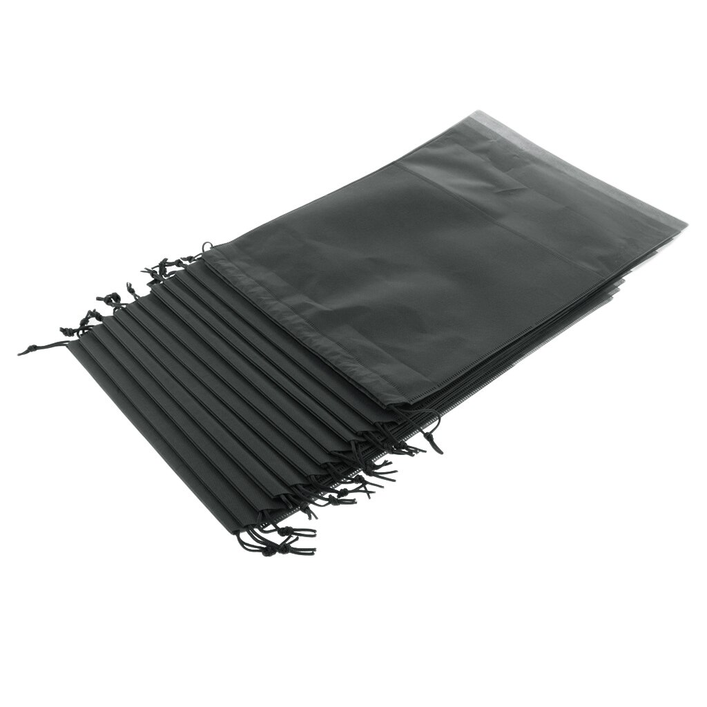 Bolsas para zapatos con cordón de tela no tejida para hombre y mujer, paquete de 12 unidades