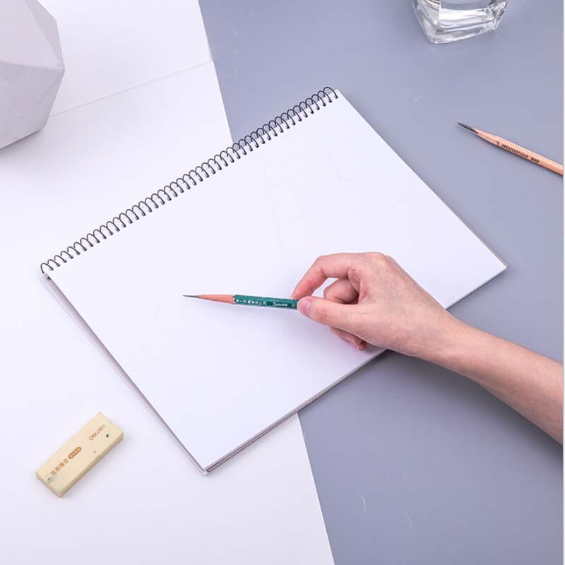A4 40 Sheets Sketch Book Sketchbook Painting Paper Drawing Graffiti Blank Paper Paint Kits Stationery Art Office School Supplies