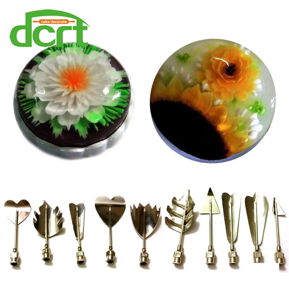 3D Jelly Flower Art Tools 3D Gelatin Art mold Jello 10-piece-tool set jelly make decoration tools D
