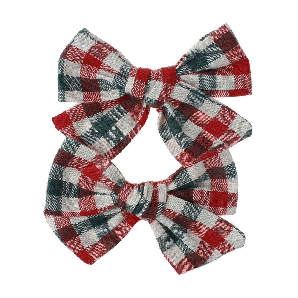 Baby Hair Clips For Girls Floral Hairgrips Bows Kids Hair Pins Lattice Barrettes Cotton infant Hairpin Handmade Accessories 2Pcs: 26
