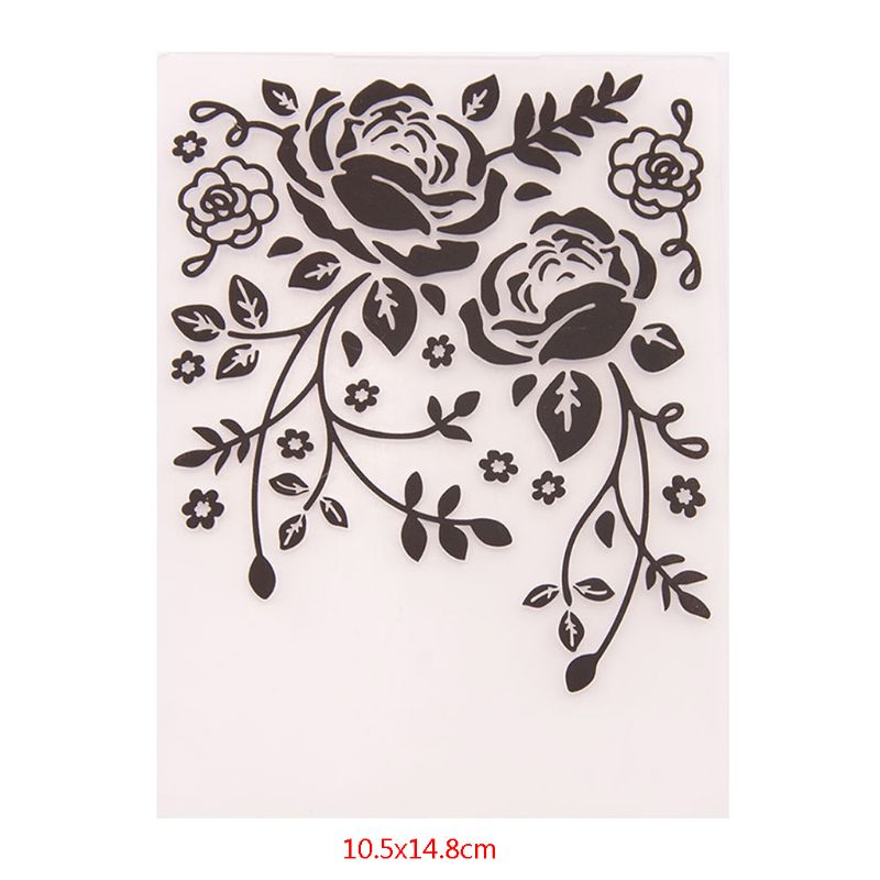 Plastic Embossing Folder Template DIY Scrapbook Photo Album Card Making Decoration Crafts Flower 50JD