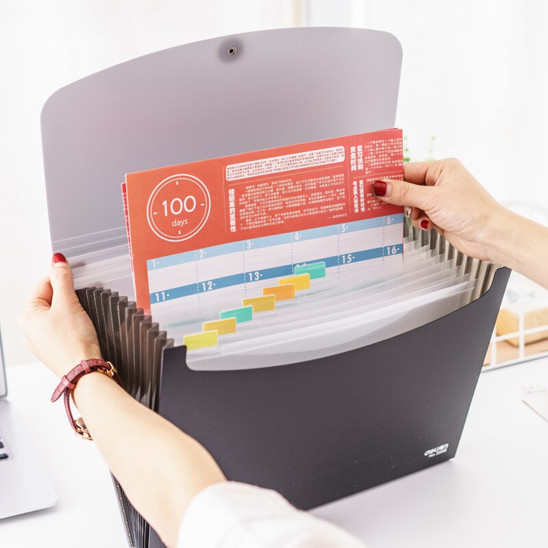 Students use folder insertion A4 file collection box paper collection bag organ bag large volume file bag file folder file pack