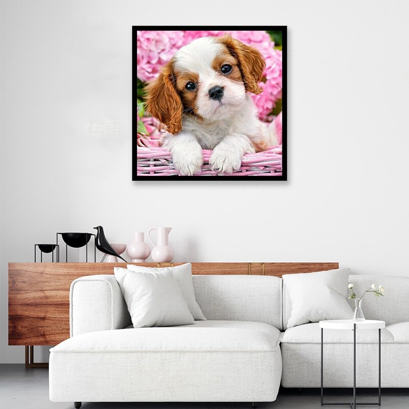 DIY 5D Diamond Painting Kits for Adults Embroidery Diamond Full Drill Home Wall Decor Cute Dog